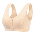 thumbnail image 1 of Besolor Plus Size Bras for Women Button Front Closure Wirefree Bralettes High Support Full Coverage Underwear, 1 of 1