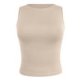 thumbnail image 4 of MIASHUI Womens Tank Tops Trendy Summer Crewneck Sleeveless Casual Basic Top,Beige,L, 4 of 6