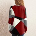 thumbnail image 4 of Jsaierl Hauts à Manches Longues pour Femmes 2024 Automne Hiver Col Rond Mode Blocs de Couleur Chemises Grande Taille Chaudes pour Sortir avec Boutons, 4 of 6