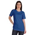 thumbnail image 1 of Inkmeso T-Shirt Basique à Col Rond pour Femmes, Manches Courtes, Coupe Régulière, Long Tee, Haut d'Entraînement, 1 of 8