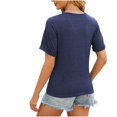 thumbnail image 4 of AherBiu T-Shirts à Manches Courtes pour Femmes Été Décontracté Ample Col Rond Haut Confortable T-Shirts Chemises Blouse de Tous les Jours, 4 of 6