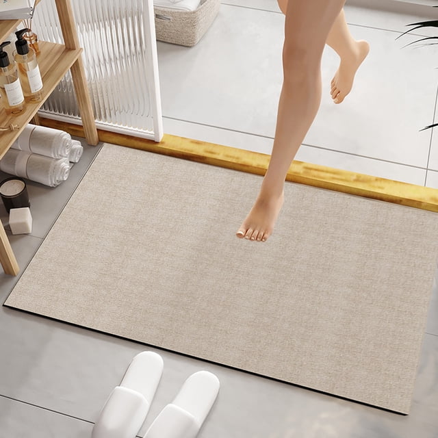 Wzzjkit Bathroom Rugs, Comfortable, Soft, Super Water Absorption Bath Mat, Machine Wash, Non-Slip, Thick, Easier to Dry, for Bathroom Front Door Bathroom Mats