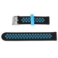 thumbnail image 3 of Silicone Sport Watch Strap, High Performance Comfortable Universal 22mm Sport Watch Strap Flexible  For  Watch 2 Black Blue, 3 of 8