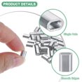 thumbnail image 2 of Uxcell 100-Pack Aluminum Crimping Loop Sleeves, 1.5mm 1/16 Single Round Barrel Wire Rope Sleeves, 2 of 2