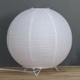 thumbnail image 2 of NightStand Table Lamp Paper Shade for Bedroom Dresser Parties Decor Handmade Round 25x25cm, 2 of 8