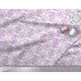 thumbnail image 2 of Soimoi Purple Rayon Fabric Moroccan Damask Print Sewing Fabric Yard 42 Inch Wide, 2 of 3