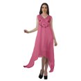 thumbnail image 1 of Moomaya Robe de Plage pour Femmes Sans Manches en Rayonne Unie à Ourlet Asymétrique pour Fête, 1 of 5