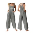 thumbnail image 1 of Gupgi Women Loose Style Overalls, Sleeveless Square Collar One-piece, 1 of 6