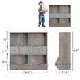 thumbnail image 2 of Kids Bookshelf and Bookcase Toy Storage Multi Shelf with Cubby Organizer Cabinet and Drawers for Boys Girls,for Children's Room, Playroom, Hallway, Kindergarten, School,Bedroom (White), 2 of 9