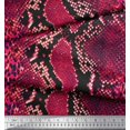 thumbnail image 2 of Soimoi Pink Rayon Fabric Leopard & Snake Animal Skin Print Fabric by Yard 58 Inch Wide, 2 of 3