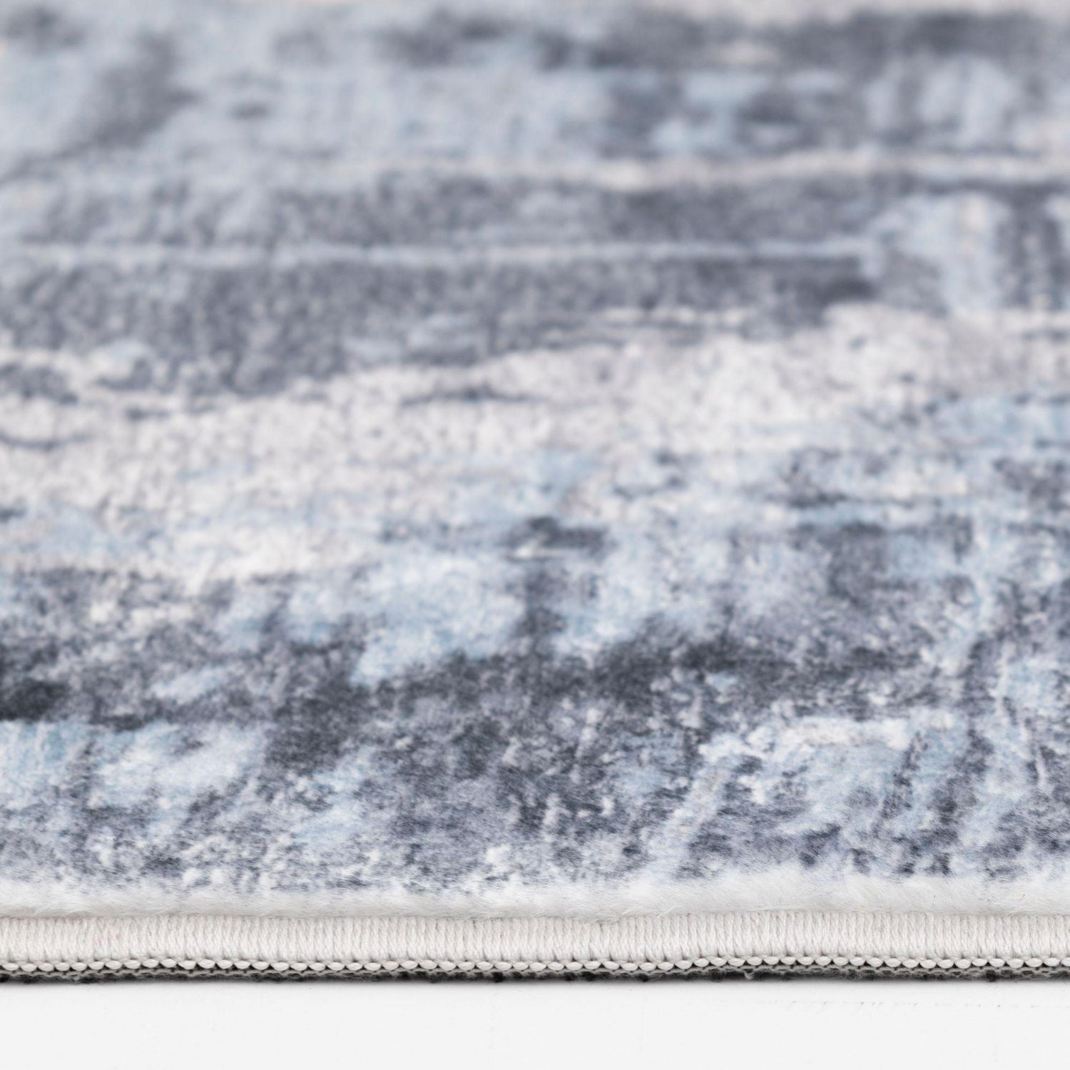 Tapis tissé bleu clair et gris clair Banburry