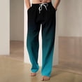 thumbnail image 1 of RXIRUCGD Pantalon Décontracté pour Homme à Cordon, Taille Élastique, Couleur Dégradée, Longueur, Bleu Ciel, Taille : 2TG, 1 of 4