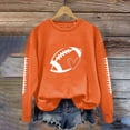 thumbnail image 2 of Jindong Women's Round Neck Long Sleeved Solid Football Printed Top, 2 of 5