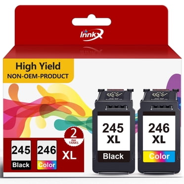 InnkX Cartouches d'Encre 246TG 245TG Compatibles pour Canon Encre 245 246 pour 245 TG et 246TG pour Canon PIXMA MG2522 TS3122 MX492 MX490 TR4500 TR4520 TS3322 TR4522 Imprimante (Noir, Tricolore)