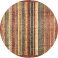 thumbnail image 1 of Ahgly Company Tapis Rond Abstrait Rouge Brique, 8 Pieds Rond, 1 of 6