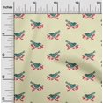 thumbnail image 1 of oneOone Silk Tabby Fabric Branch & Bird Block Printed Fabric 1 Yard 42 Inch Wide, 1 of 4