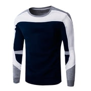 LUOGENLI Male T-shirts for Mens Men's Autumn Daily Leisure Sports Long Sleeve T Shirt Mens T-shirts Graphic Tees Vintage Summer Clothes 4xlt Mens T-shirts Graphic Tees St. Patrick's Day Navy XXL