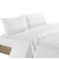 thumbnail image 1 of Hotel Luxurious 1200 Thread Count 100% Egyptain Cotton 4-Piece Deep Pocket Stripe Sheet Set (Full, White), 1 of 1