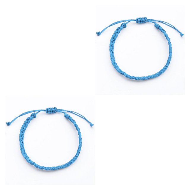 mmirethe Braided Bracelet Waterproof Waxed Thread Wristband Bracelets Dressing Decor Type 2 2Set