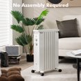 thumbnail image 2 of Costway Radiateur Électrique 1500W à Huile avec Réglages de Chaleur Blanc, 2 of 10