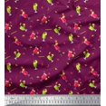 thumbnail image 1 of Soimoi Polyester Crepe Fabric Straw & Juice Beverages Decor Fabric Printed Yard 52 Inch Wide, 1 of 3