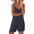 thumbnail image 2 of ORUYROP SNUGWIND Femmes Casual Bretelles Sans Manches Amples Combinaisons Réglables Shorts Stretch Romper avec Poches, 2 of 4