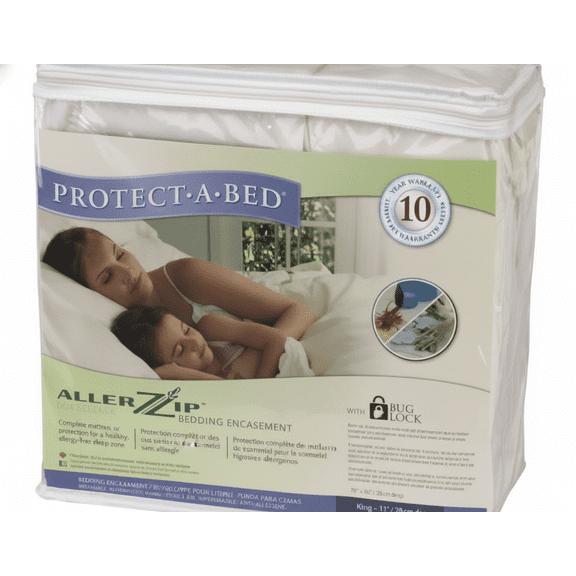Protect-A-Bed AllerZip Terry Primum Fitted For Allergy /Cotton/ Waterproof / Bed Bug Free Mattress Protector Full XL Size (13" deep)