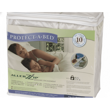 Protect-A-Bed AllerZip Terry Primum Fitted For Allergy /Cotton/ Waterproof / Bed Bug Free Mattress Protector Full XL Size (13" deep)