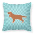 thumbnail image 1 of Carolines Treasures BB3712PW1818 English Cocker Spaniel Checkerboard Blue Fabric Decorative Pillow, 1 of 1