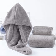 YIMWNYI 3-Piece Extra Large Bath Towel & Shower Cap Set, Microfiber Bathroom Towel Set, Super Absorbent Fast-Drying Towels, Durable Non-Pilling Towels, Hotel Gym Bath Towels