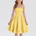 thumbnail image 2 of FAIWAD Dresses for Girls Ruched Layered Adjustment Strap Flowy Cami Dress Kids Girls Party A-line Formal Dresses, 2 of 8