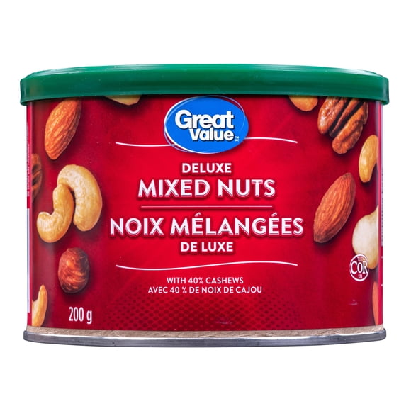 Great Value Noix Mélanges De Luxe 40 % De Noix De Cajou 200 g