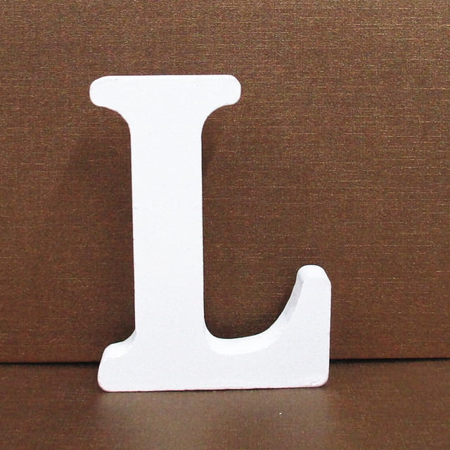 Agiferg Wood Wooden Letters White Alphabet Wedding Birthday Party Home Decorations L