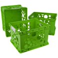 thumbnail image 1 of Storex Grande Caisse de Rangement et de Classement avec Poignées Confort, Vert/blanc (Caisse de 3), 1 of 3
