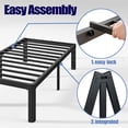thumbnail image 3 of ULIESC 14 Inch High Twin Bed Frame No Box Spring Needed, Heavy Duty Metal Platform Bed Frame Twin with Round Corners, Easy Assembly and Noise-Free, Black, 3 of 8