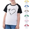 thumbnail image 1 of Feancey T-Shirts pour Tout-Petits Garçons Filles Manches Courtes Décontracté T-Shirt Graphique à Imprimé Cœur Enfants Été T-Shirt Coupe Ample Col Ras du Cou Hauts Mignons Rabais de 90 Liquidation Jaune 11 Ans, 1 of 10