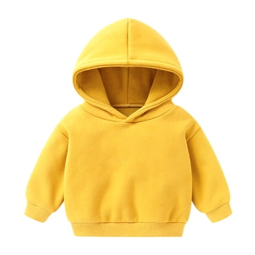 Ketyyh-chn99 Chandail à Capuchon en Molleton pour Fille, Chandail en Molleton à Enfiler pour Tout-Petits Garçons Filles, Chandail en Molleton pour Enfants Plus Bébés, Haut à Capuche Coloré, Hauts pour Filles de 3-4 Ans, Jaune