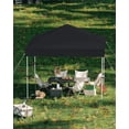 thumbnail image 2 of 10x10 Pop Up Canopy with One Button Push Setup - Heavy Duty Outdoor Canopy Tent with Portable Roller Bag - 3 Adjustable Height, 4 Weight Bags, 8 Stakes & 4 Guy Ropes Included, 2 of 7