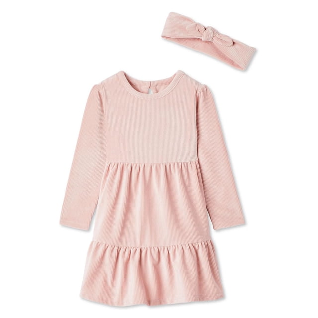 Ensemble 2 pièces avec robe en velours George pour petites filles
