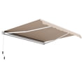 thumbnail image 2 of Gymax Auvent Rétractable d'Extérieur 12 x 10 Pi pour Patio, Toile d'Ombrage en Polyester avec Manivelle Manuelle, Terrasse, Beige, 2 of 10
