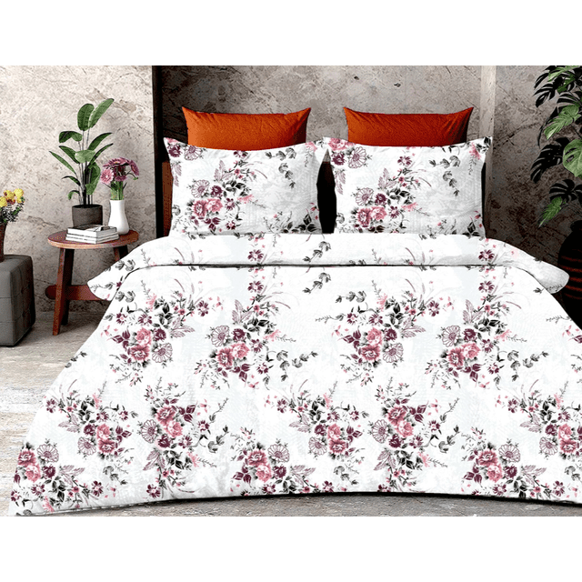 Aura Decor Nature's Bliss Bed Cover 100% Cotton Purple 110x110 Inches King