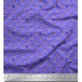 thumbnail image 1 of Soimoi Purple Moss Georgette Fabric Hexagon,Conical Pot & Cactus Tree Decor Fabric Printed Yard 42 Inch Wide, 1 of 3