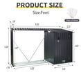 thumbnail image 3 of Outdoor Steel Firewood Rack and Metal Storage Shed,Two-In-One,3*8 FT, 3 of 8