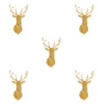 thumbnail image 1 of Wweixi Multifunctional 3D Mirror Deer Wall Sticker For Various Uses Personalized Home gold M 5Set, 1 of 6