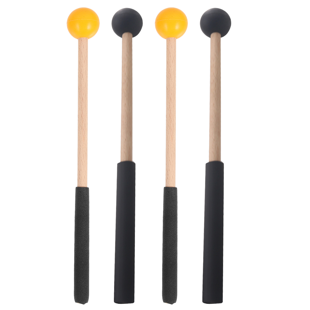 Miangastore 2 Paires de Baguettes Tambour à Langue Baguettes d'Instrument de Percussion Maillets Marimba Maillets