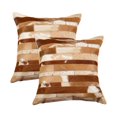 thumbnail image 1 of H-Natural Torino Madrid Cowhide 2-Pack Pillows, 1 of 1