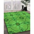 thumbnail image 3 of Ahgly Tapis d'Intérieur Lavable en Machine Carré Vert Lime, 3 Pieds Carré, 3 of 7