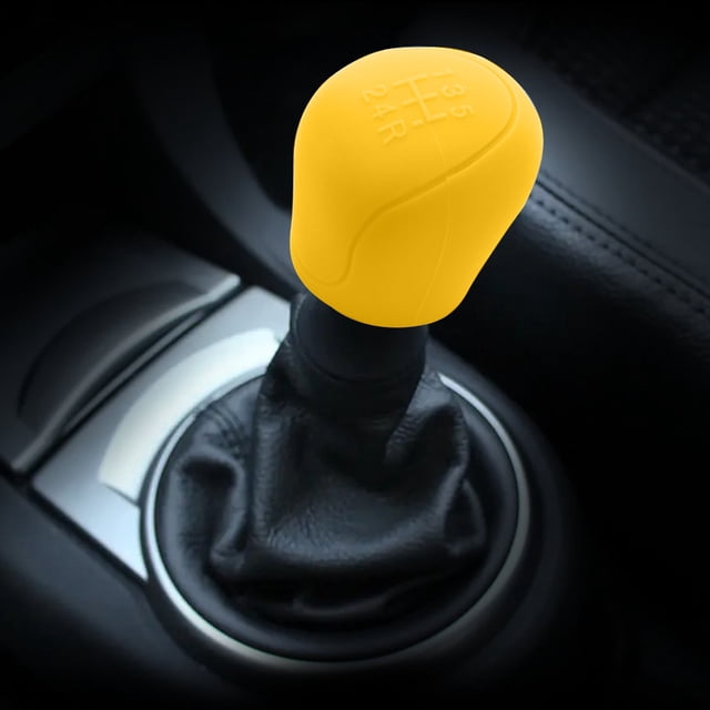 Dvkptbk Gear Shifter Knob Car Gear Shifter Knob Cover, Elastic Car Automatic Shifter Protector Cover, Universal Antl-Slip Auto Knob Gear Stick Protector Vehicle Accessories