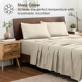 thumbnail image 2 of Bare Home Pillowcase Set - Envelope Closure - Premium 1800 Collection - Double Brushed - Ultra Soft - Standard Size, Sand, 2 Count, 2 of 6