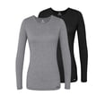thumbnail image 1 of Adar Underscrubs for Women Multi Color 2 Pack - Long Sleeve Underscrub Comfort Tee, 1 of 7